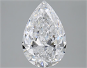 3.00 quilates, De pera , Color D, claridad SI1 y certificado por GIA