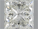 3.01 Carats, Princess I Color, SI1 Clarity and Certified by GIA