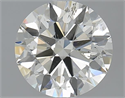 1.80 Carats, Round with Excellent Cut, K Color, SI2 Clarity and Certified by GIA