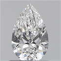 0.60 quilates, De pera , Color D, claridad VVS2 y certificado por GIA