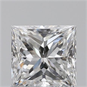 0.70 Carats, Princess E Color, VS1 Clarity and Certified by GIA
