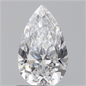 0.71 Carats, Pear D Color, SI1 Clarity and Certified by GIA
