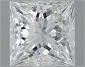 1.00 Carats, Princess H Color, SI1 Clarity and Certified by GIA