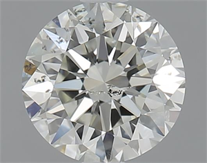 Picture of 1.00 Carats, Round with Excellent Cut, I Color, SI2 Clarity and Certified by GIA