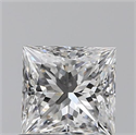 0.70 Carats, Princess E Color, VS1 Clarity and Certified by GIA