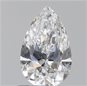 0.73 Carats, Pear D Color, VVS2 Clarity and Certified by GIA
