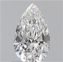 0.60 quilates, De pera , Color F, claridad SI1 y certificado por GIA