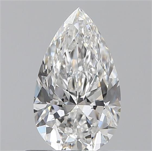 Foto 0.60 quilates, De pera , Color F, claridad SI1 y certificado por GIA de