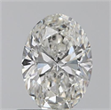 0.60 Carats, Oval H Color, SI1 Clarity and Certified by GIA