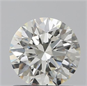 0.80 Carats, Round with Excellent Cut, K Color, VVS1 Clarity and Certified by GIA
