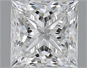 1.00 Carats, Princess G Color, SI1 Clarity and Certified by GIA