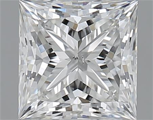 Picture of 1.00 Carats, Princess G Color, SI1 Clarity and Certified by GIA