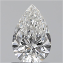 0.70 Carats, Pear F Color, SI1 Clarity and Certified by GIA