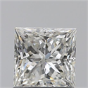 0.90 Carats, Princess I Color, SI1 Clarity and Certified by GIA