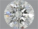 1.00 Carats, Round with Excellent Cut, K Color, SI2 Clarity and Certified by GIA