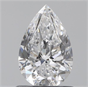 0.80 Carats, Pear D Color, I1 Clarity and Certified by GIA