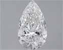 1.50 quilates, De pera , Color D, claridad SI1 y certificado por GIA