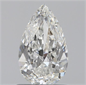 0.80 quilates, De pera , Color G, claridad SI2 y certificado por GIA