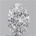 0.50 Carats, Oval D Color, VS2 Clarity and Certified by GIA