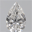 0.80 Carats, Pear F Color, SI1 Clarity and Certified by GIA
