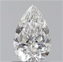 0.71 Carats, Pear F Color, SI1 Clarity and Certified by GIA