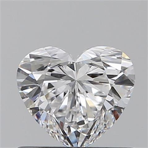 Picture of 0.51 Carats, Heart D Color, VVS2 Clarity and Certified by GIA