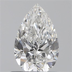 Picture of 0.60 Carats, Pear F Color, SI1 Clarity and Certified by GIA