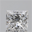 0.70 Carats, Princess F Color, VVS2 Clarity and Certified by GIA