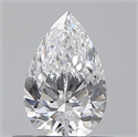 0.40 quilates, De pera , Color D, claridad IF y certificado por GIA