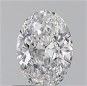 0.50 Carats, Oval D Color, VS2 Clarity and Certified by GIA