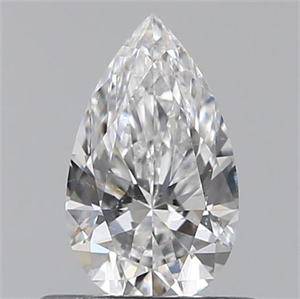 Picture of 0.50 Carats, Pear E Color, SI1 Clarity and Certified by GIA