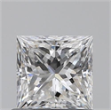 0.70 Carats, Princess D Color, VS2 Clarity and Certified by GIA