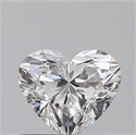 0.50 Carats, Heart D Color, VS2 Clarity and Certified by GIA