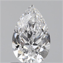 0.70 Carats, Pear D Color, SI1 Clarity and Certified by GIA