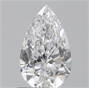 0.70 Carats, Pear D Color, SI2 Clarity and Certified by GIA