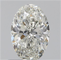 0.54 Carats, Oval H Color, IF Clarity and Certified by GIA