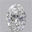 0.42 Carats, Oval D Color, VVS2 Clarity and Certified by GIA