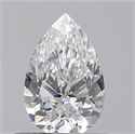 0.50 Carats, Pear D Color, SI1 Clarity and Certified by GIA