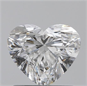 0.80 Carats, Heart E Color, SI2 Clarity and Certified by GIA
