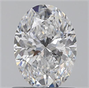 0.80 Carats, Oval D Color, SI1 Clarity and Certified by GIA