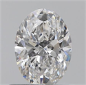 0.50 quilates, Ovalado , Color E, claridad SI1 y certificado por GIA