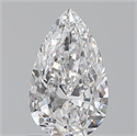 0.60 Carats, Pear D Color, SI1 Clarity and Certified by GIA