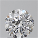 0.90 Carats, Round with Excellent Cut, D Color, SI2 Clarity and Certified by GIA