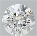 Lab Created Diamond 2.69 Carats, Round with Ideal Cut, D Color, VVS2 Clarity and Certified by IGI