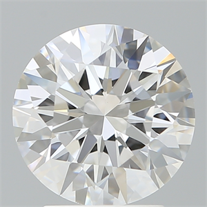 Picture of Lab Created Diamond 2.69 Carats, Round with Ideal Cut, D Color, VVS2 Clarity and Certified by IGI