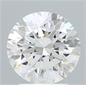 Lab Created Diamond 2.69 Carats, Round with Excellent Cut, D Color, VVS2 Clarity and Certified by IGI