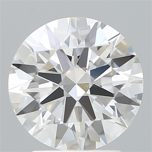 Picture of Lab Created Diamond 2.69 Carats, Round with Ideal Cut, D Color, VVS2 Clarity and Certified by IGI