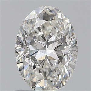 Picture of 0.80 Carats, Oval H Color, SI1 Clarity and Certified by GIA
