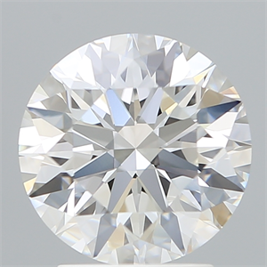 Picture of Lab Created Diamond 2.69 Carats, Round with Ideal Cut, D Color, VVS2 Clarity and Certified by IGI