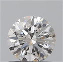 0.70 Carats, Round with Excellent Cut, H Color, IF Clarity and Certified by GIA